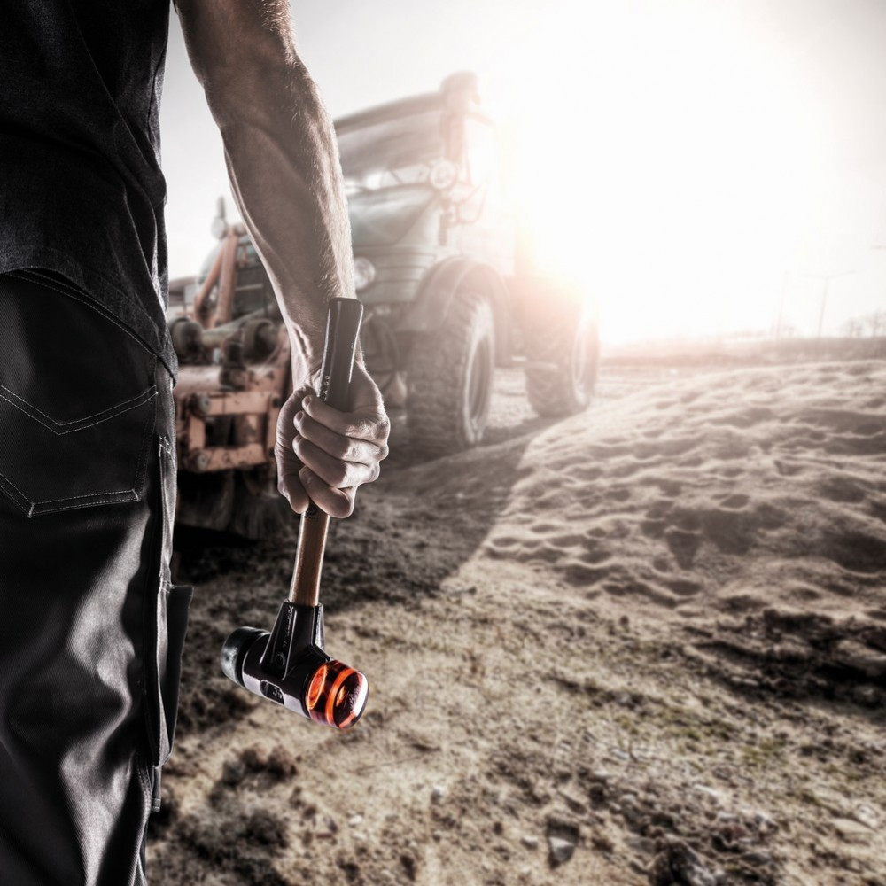 Молоток HALDER Simplex 3026 насадки из черной резины, красного пластика Одесса - изображение 6