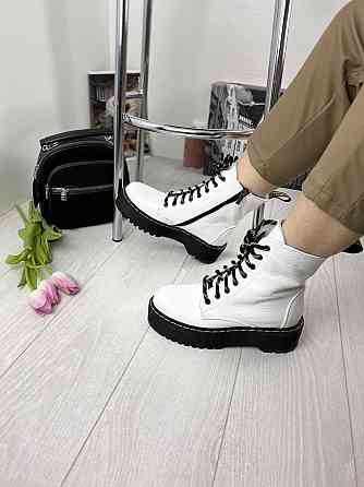 Черевики жіночі M.KRAFT білі натуральна шкіра висота 15 см розмір 37 (3128) Коломыя