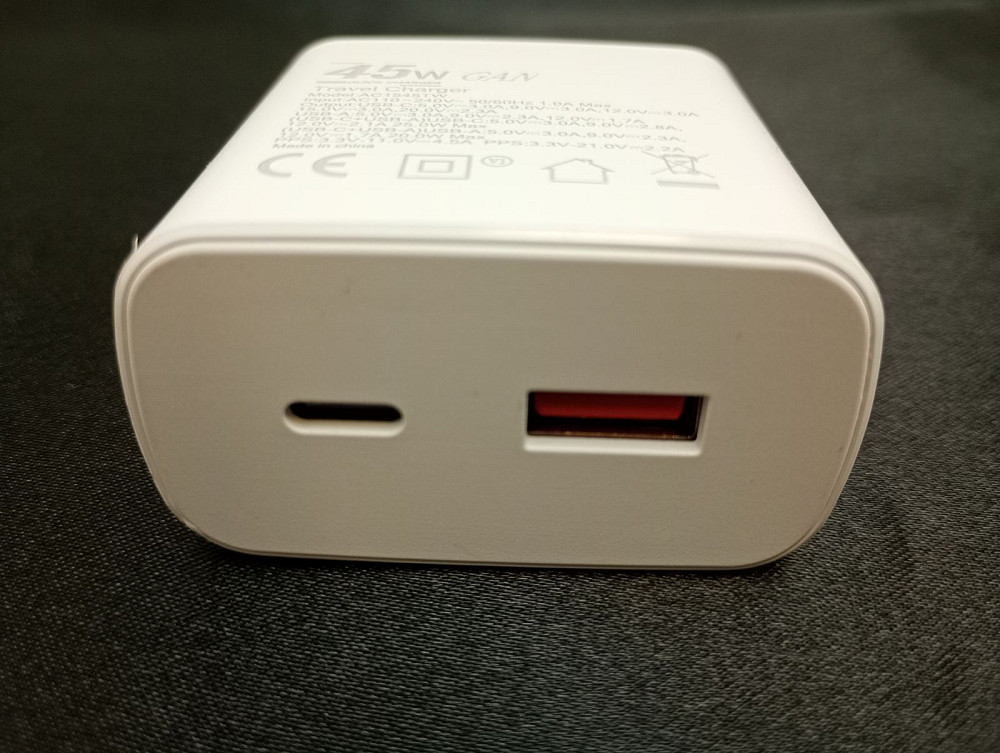 Адаптер живлення 2 в 1 Type C + USB 45W Луцк - изображение 3