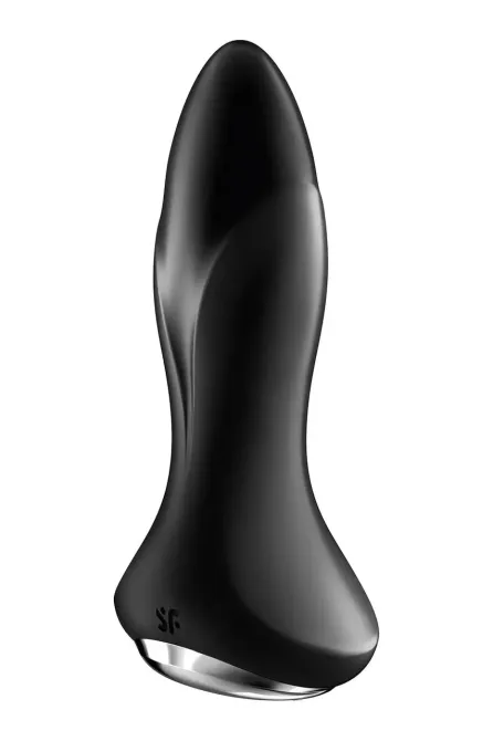 Анальна смарт пробка з вібрацією та намистинами Satisfyer Rotator Plug 1 Connect App чорна Sex Aura Київ - фото 2