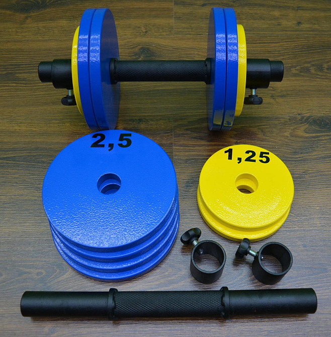 Гантели наборные 2 по 15 кг Гантели, гири, штанги и диски металлические Киев - изображение 5