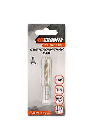 Свердло-мітчик GRANITE HSS M8х1.25 мм DIN338 11-08-125 Рівне