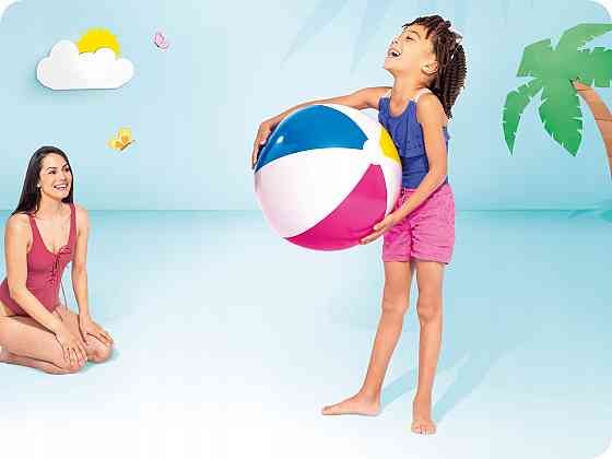 Мяч надувной пляжный Intex 59030, 61 см Киев