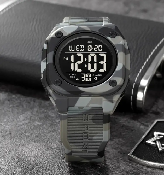 Часы мужские наручные спортивные Skmei 2160 (Серый камуфляж) Винница - изображение 5