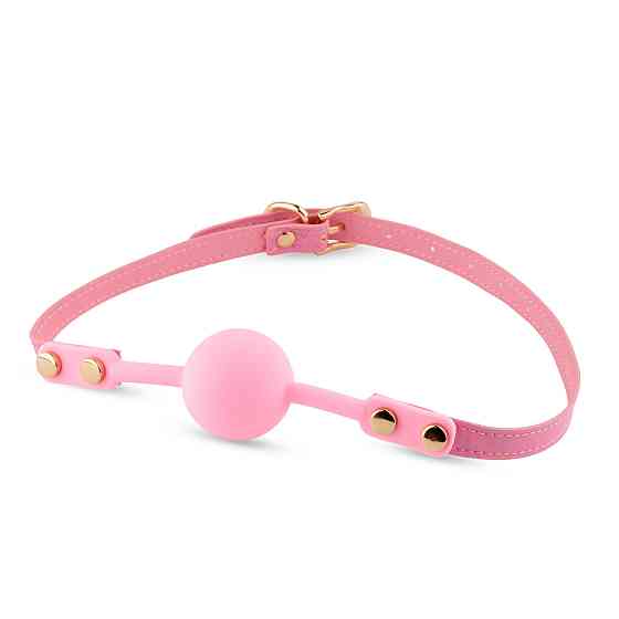 Силіконовий рожевий кляп Ball Gag Pink з регульованим ремінцем Sex Aura Київ