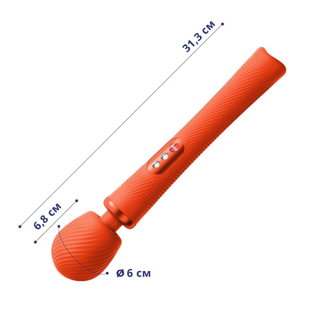 Вібромасажер Fun Factory VIM Vibrating Wand sunrise orange (м'яте паковання!!!) Sex Aura Київ - фото 3