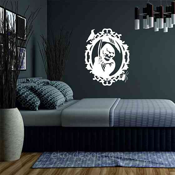 Декоративное настенное Панно «Смерть с косой», Декор на стену 50*39 см, Белый Киев