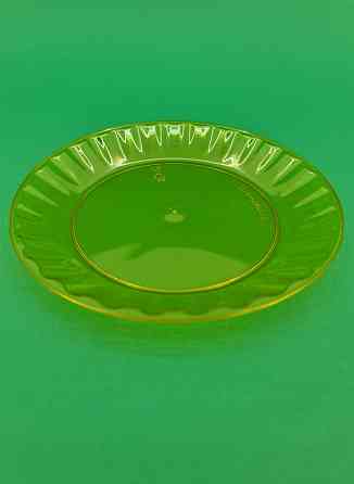 Тарілка одноразова 160 мм Склоподібна Жовта (10 шт) Харків