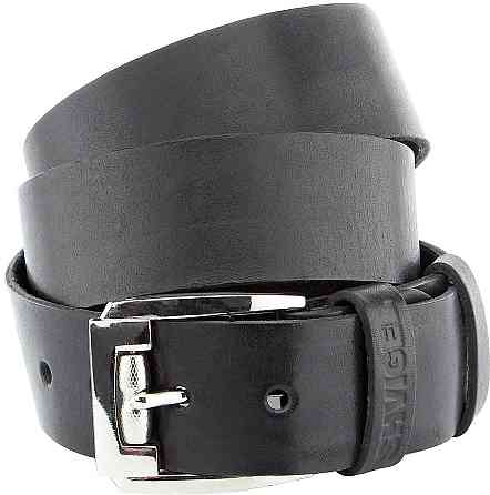 Мужской ремень SHVIGEL 10084 кожаный черный Киев