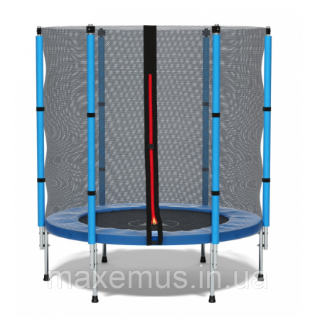 Батут детский с защитной сеткой диаметром 140 см спортивный маленький батут для дома синий Мостиська