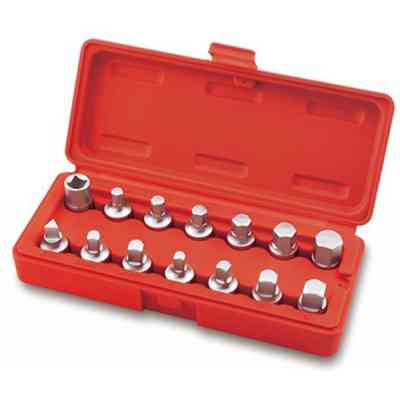 Набір інструментів Toptul головок для маслозливних пробок 14 од. (JGAI1402) Вінниця