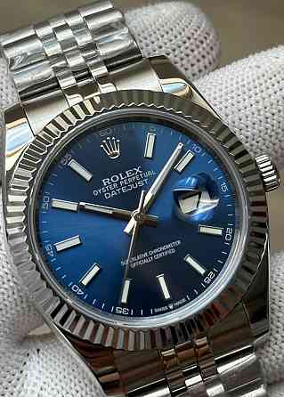 Швейцарские часы Rolex Datejust Silver-Blue. Киев