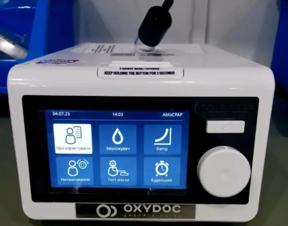 Апарат неінвазивної вентиляції OXYDOC CPAP/BіPAP/ST/AVAPS з маскою розмір M і зволожувачем (Туреччин Дніпро