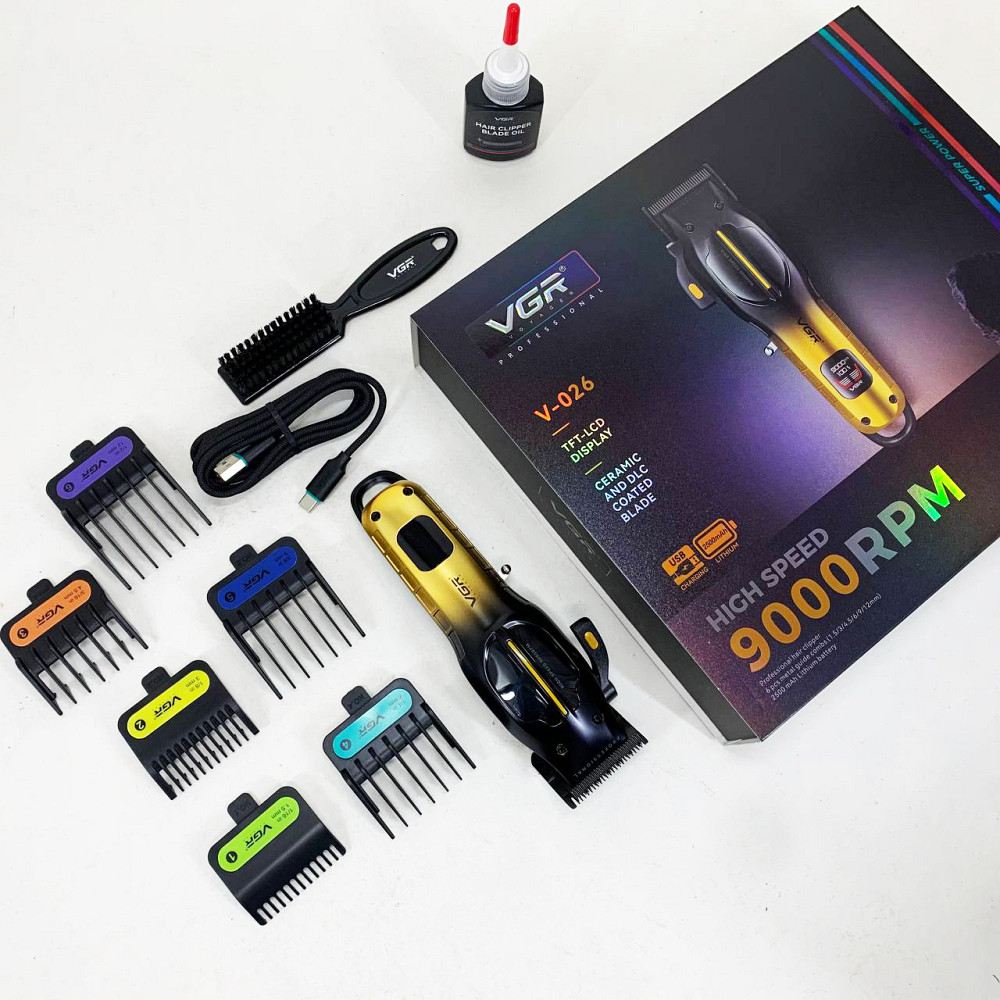 Електрична машинка з насадкою для бороди VGR, Машинка для стрижки на акумуляторі Тример скронь YN-28 Львів - фото 2