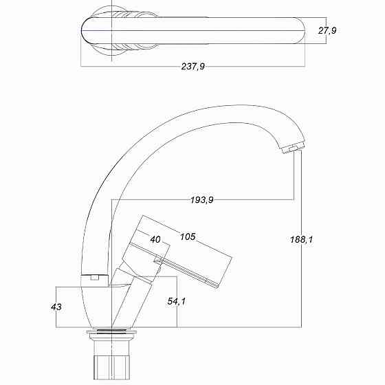 Змішувач для кухні Globus Lux Dolly GLD-0203S (000023186) Київ