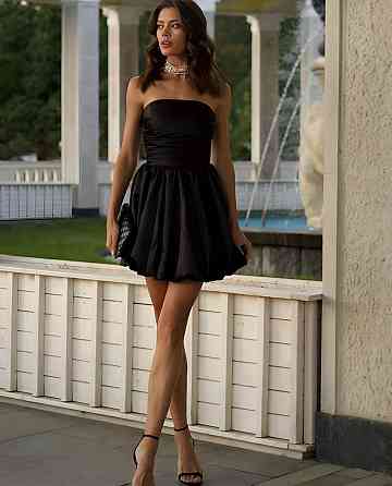 Женское коктейльное мини платье с пышной юбкой дабл сатин с подкладкой Одесса