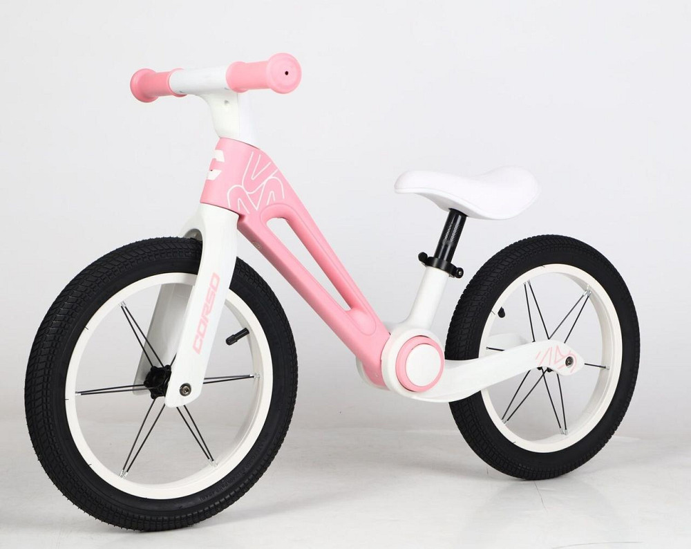 Велобіг CORSO складана нейлонова рама нейлонова вилка надувні колеса 14 дюймів Рожевий (NL-96022) Чернігів - фото 1