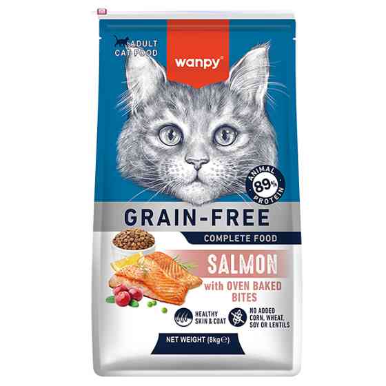Wanpy Adult Cat Grain Free Salmon ВАНПІ ЛОСОСЬ ДЛЯ КОТІВ сухий беззерновий корм Київ