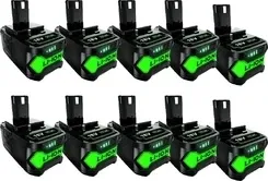 Zamiennik akumulatora RYOBI P108, pojemność 6000 mAh, kompatybilny z akumulatorami P104, P107, 10 Picec Київ