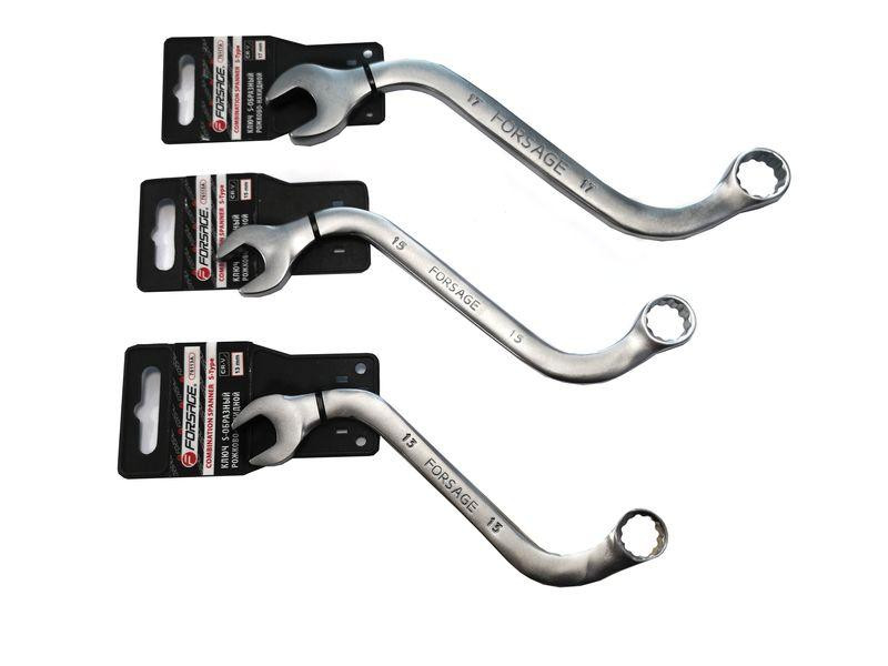 Ключ рожково-накидний S-образний 17мм на пластиковому тримачі Одеса - фото 1