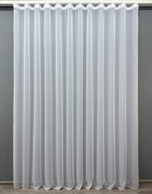 Тюль VR-Textil Вуаль 1547т Шифон однотонный Белый 300х270 см (43-306) Киев - изображение 2