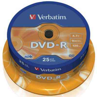 Диск DVD Verbatim 4.7Gb 16X CakeBox 25шт (43522) Винница