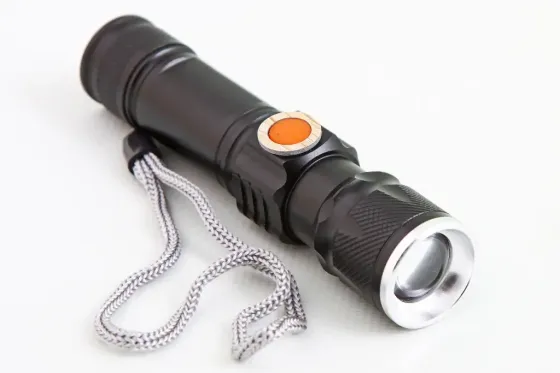 Лівий метал з лінзою чорний (3 режим під USB зарядку) Вінниця