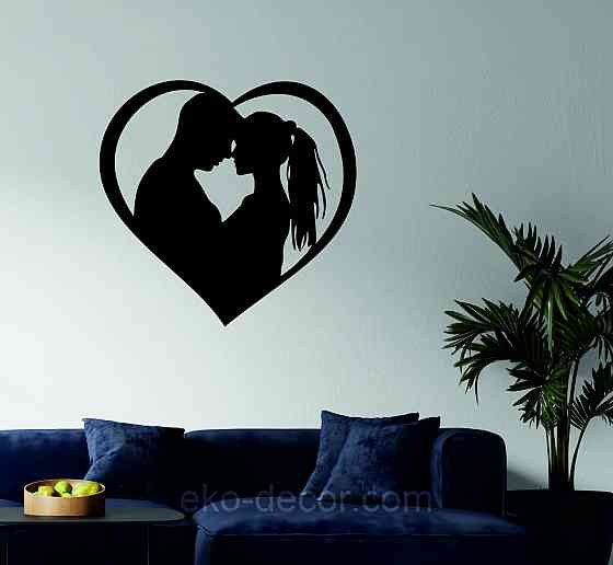 Декоративное настенное Панно «Он и Она», Декор на стену 70*70 см, Черный Киев