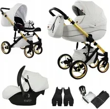 Дитяча коляска Mommo AAA 3w1 Wielofunkcyjny White Gold Eko-skóra Київ - фото 1