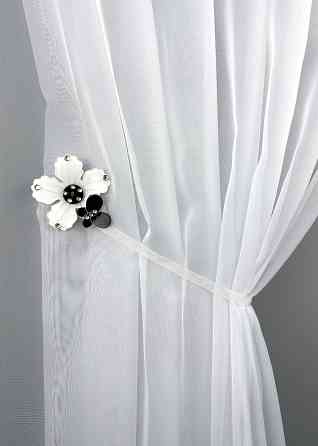 Магніти для штор і гардин Весна набір 2 шт Білий з чорним (81-313) Київ