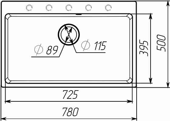 VALESO Гранітна мийка для кухні VALESO BOGEMA 7850 матова Чорний металік Киев