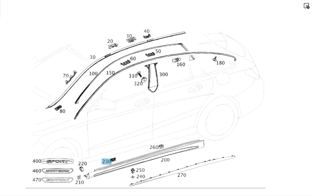 Mercedes-Benz  A0019914971 Фіксатор порогу CLA Shooting Brake X117 CLA C117 GLA X156 A-class W176 B-class W242 B-class W246 Одесса - изображение 3
