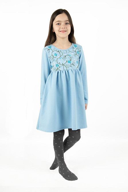 Плаття для дівчинки, блакитне, кавове, попелясто-рожеве (двохнитка) топ Київ - фото 7