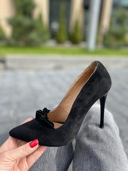 SANTINI Туфлі жіночі SANTINI чорні натуральна замша каблук 11см 35-39 (70591-21) Коломия - фото 1