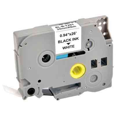 Стрічка для принтера етикеток UKRMARK RL-B-T251P-BK/WT, аналог TZE251. 24 мм х 8 м (900245) Вінниця