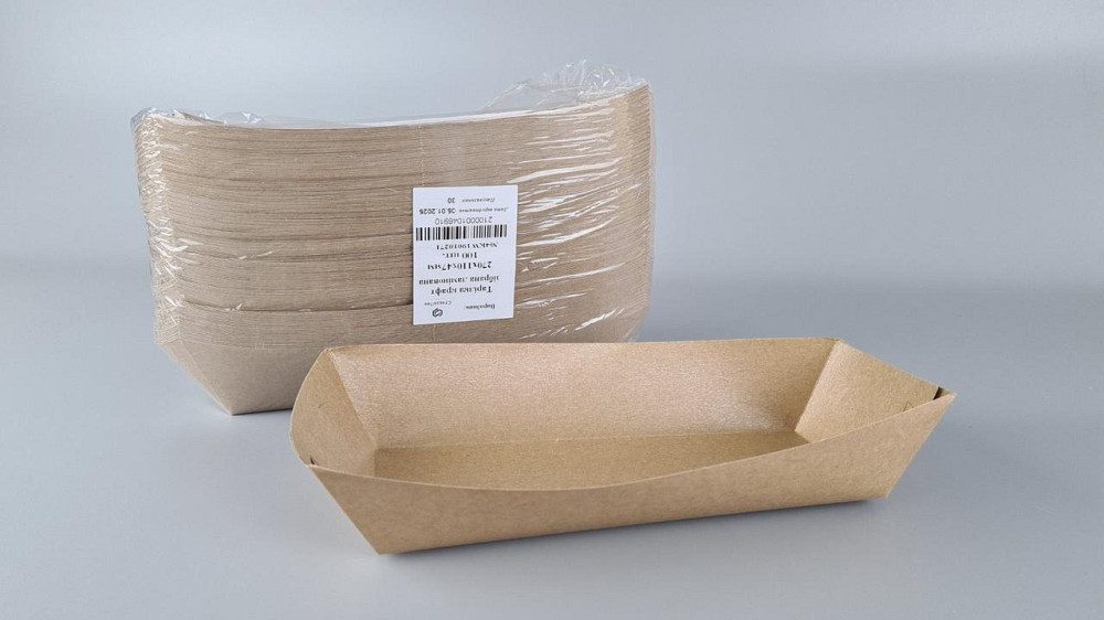 Тарілка зібрана "KRAFT" 800 мл 270*110*47 мм ламінована (100 шт.) Харків - фото 1