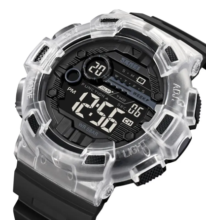 Часы мужские спортивные наручные Skmei 2110 (Черный с белым) Киев