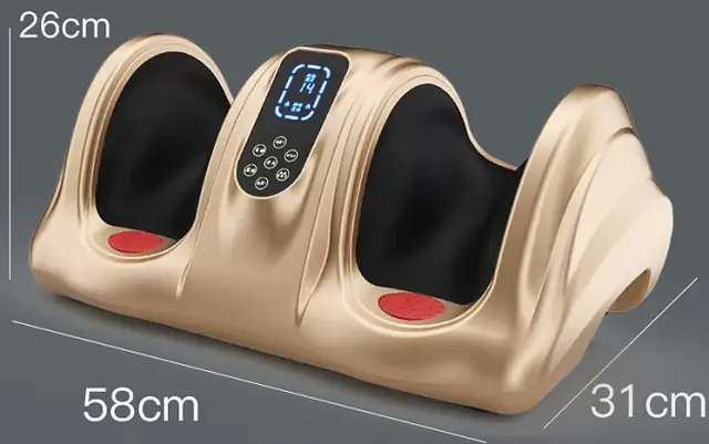 Массажер для ног (роликовый, компрессионный массаж, вибрация, прогрев) Benbo АМ-04 Золотистый Винница - изображение 6