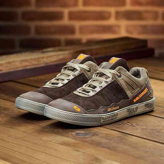 Чоловічі якісні шкіряні кросівки 381-кор Харьков