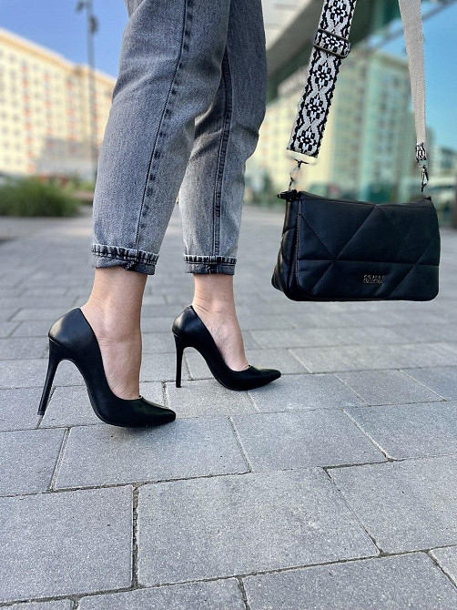 Kamengsi Туфлі жіночі Kamengsi чорні еко-шкіра каблук 11см розміри 36-39 (5232) Коломия - фото 9