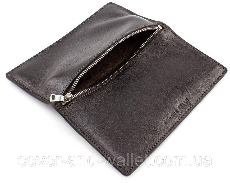 Модний шкіряний гаманець купюрник ручної роботи з італійської шкіри Grande Pelle Uccello 520610 Київ - фото 7