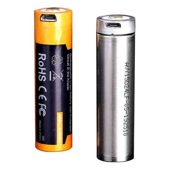 Аккумулятор 18650 Fenix 3500mAh Li-Ion с micro-usb зарядкой (Черно-желтый) Винница