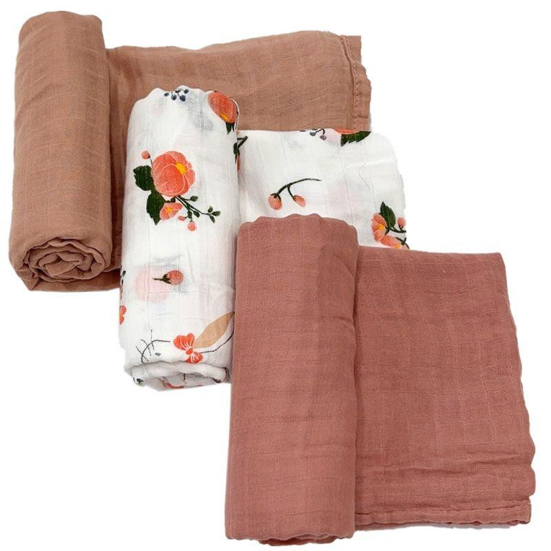 Набор органических пеленок Lovely Svi 3 шт – мягкие, дышащие, размер ХL-110 x 115 см Зайчики Киев - изображение 1