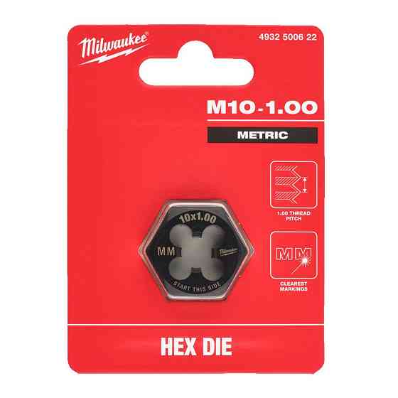 Плашка шестигранна MILWAUKEE, М10-1,00мм Одеса