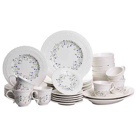 Столовий набір посуду тарілок і чашок 32 предмети на 6 персон Sophie порцеляновий, обідній столовий сервіз тарілок YY78-5A Київ