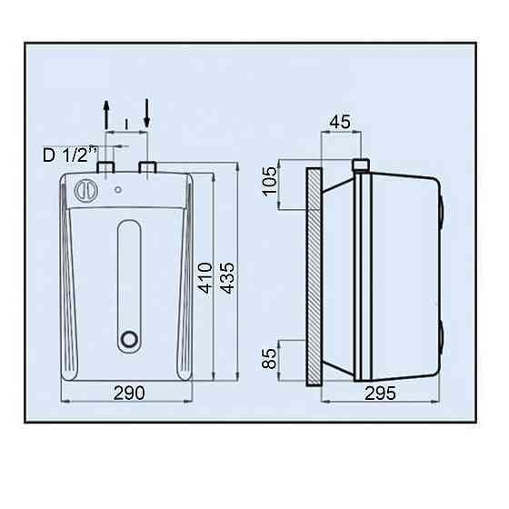 Водонагрівач LEOV LUN Small 10 l підвод води зверху (10L UN) Тернопіль