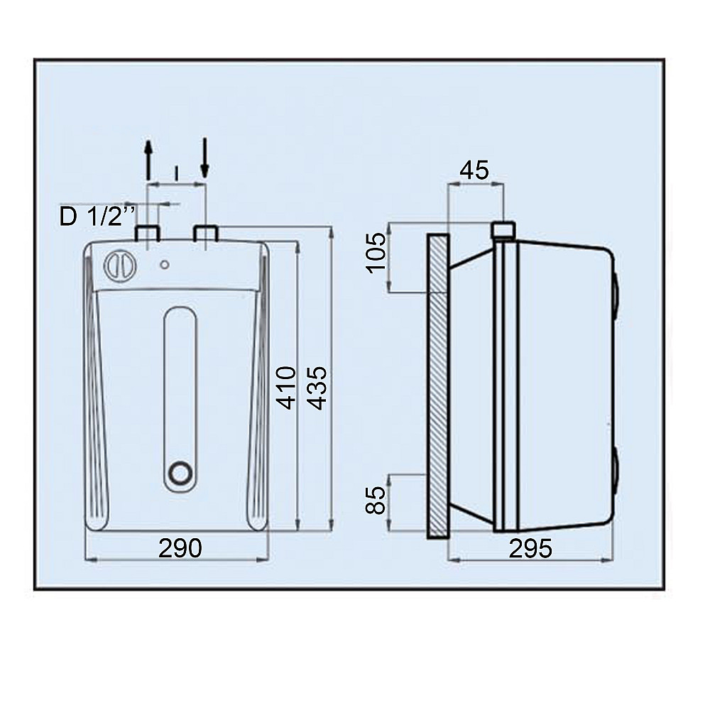 Водонагрівач LEOV LUN Small 10 l підвод води зверху (10L UN) Тернопіль - фото 6