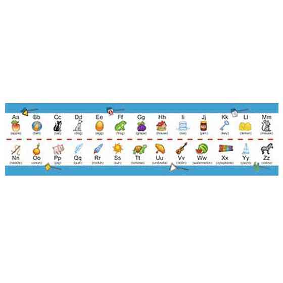 Картонная закладка-шпаргалка Английский алфавит 147921 для учеников 1-2 классов Винница