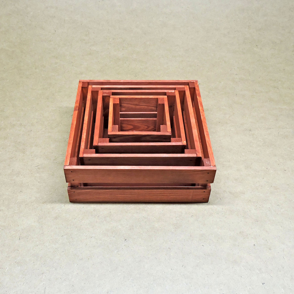 Набір коробів для зберігання "Мілена" 4шт корал Миколаїв - фото 8