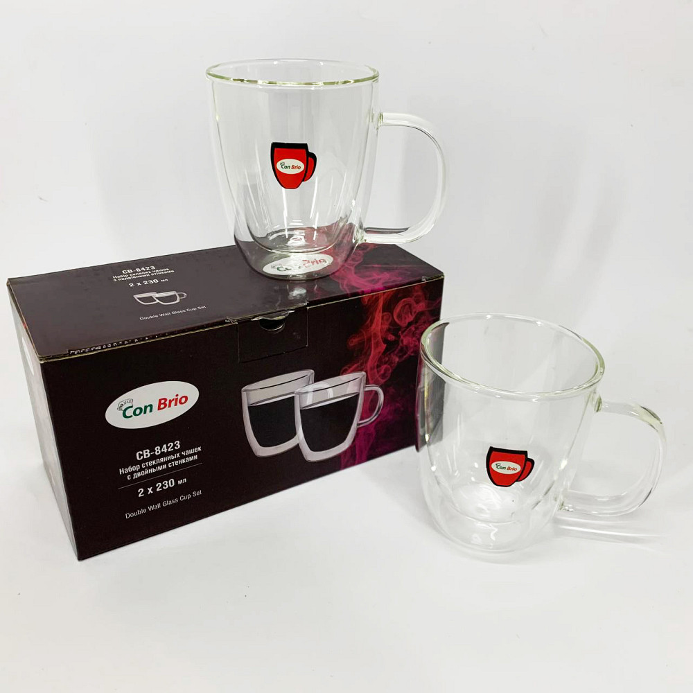 Набор чашек с двойным дном Con, Набор чашек для кофе с двойным дном Кружка RJ-36 Львов - изображение 8